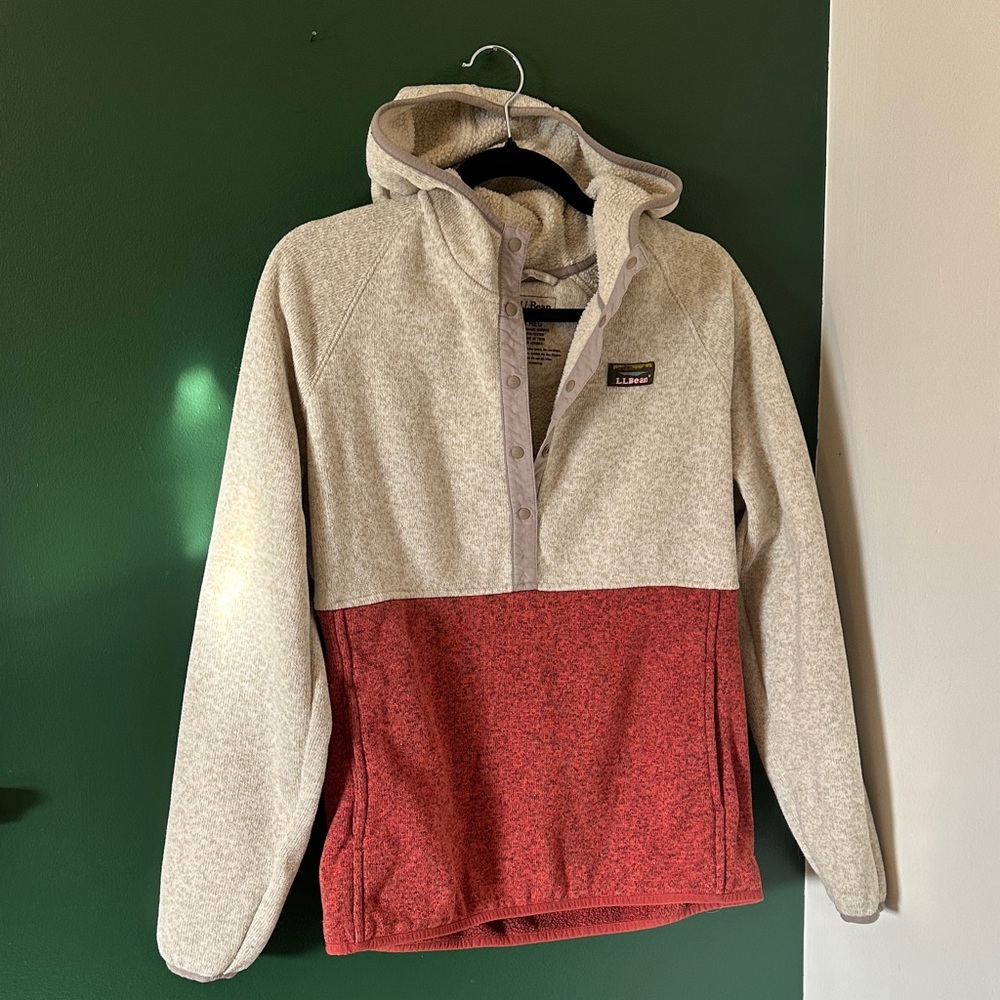 L.L. Bean Red and Cream Jacket